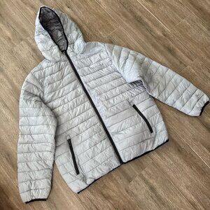 New Spyder packable puffer jacket light grey coat men’s XL pewter shade